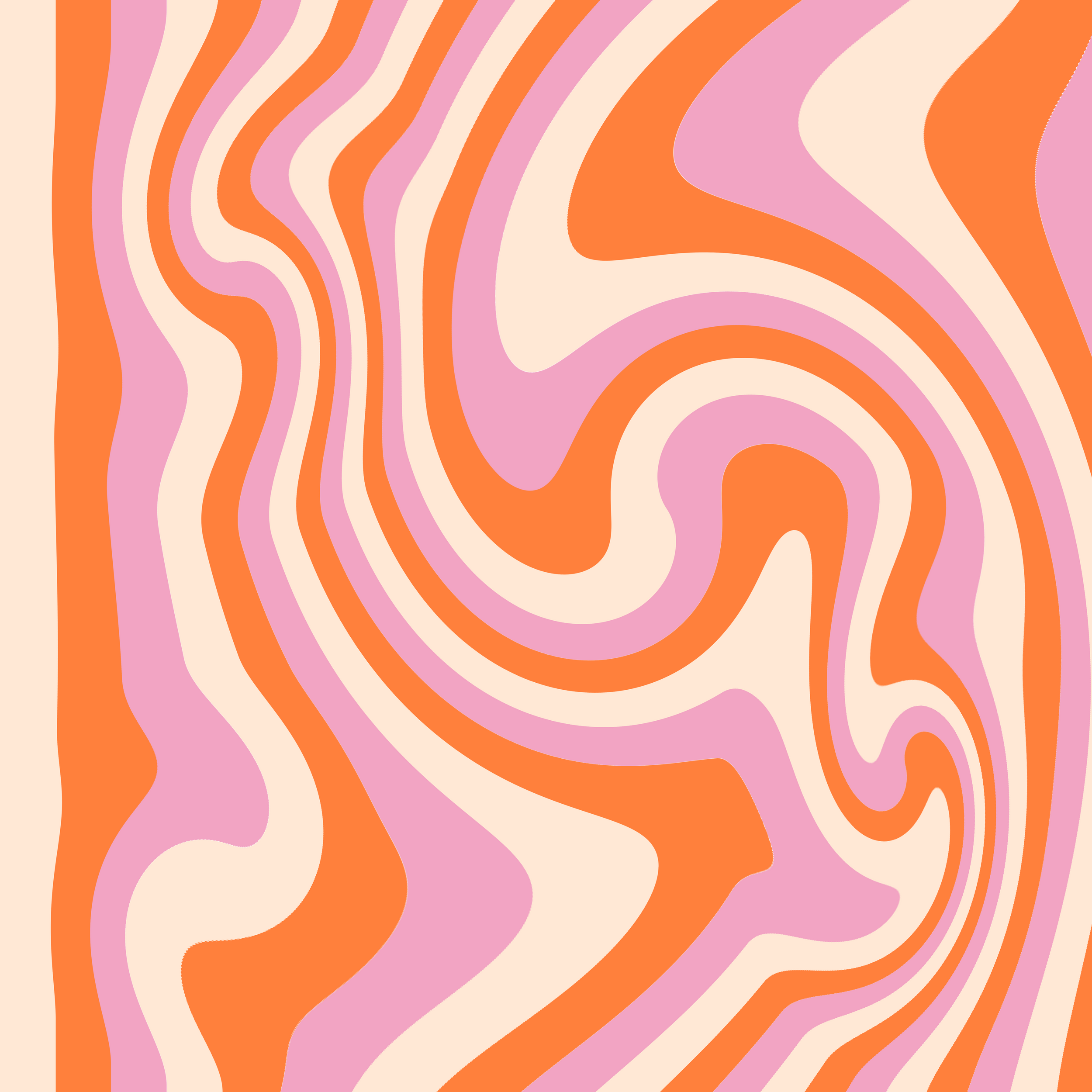 Abstract psychedelic pattern with a groovy aesthetic
